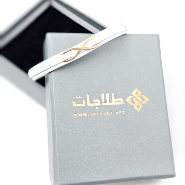 دستبند زنانه طلا و چرم w161 - Image 6
