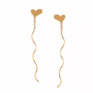 گوشواره کرلی قلب لوکس