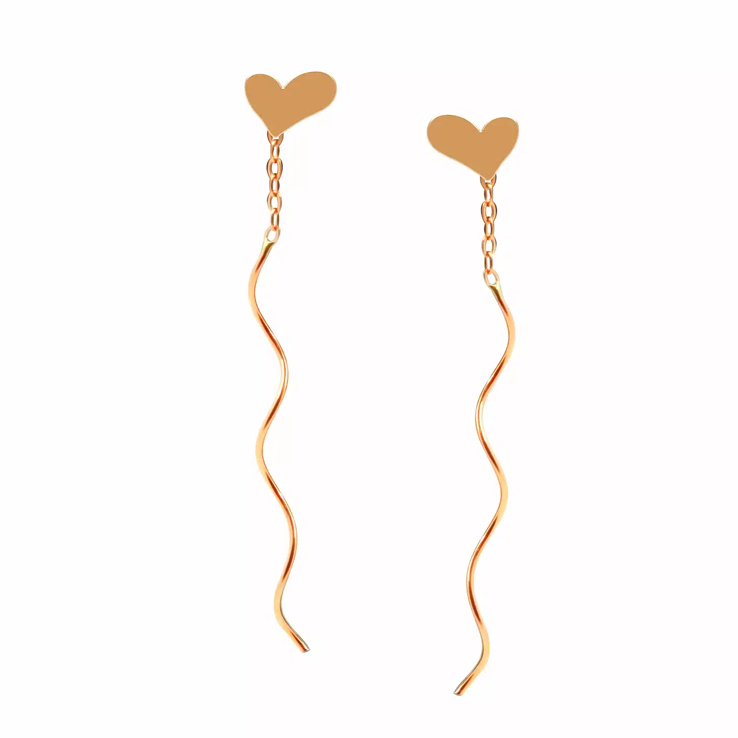 گوشواره کرلی قلب لوکس