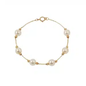 دستبند طلا و مروارید