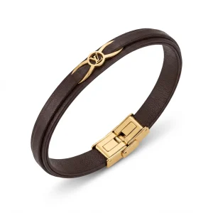 دستبند طلا و چرم 1120