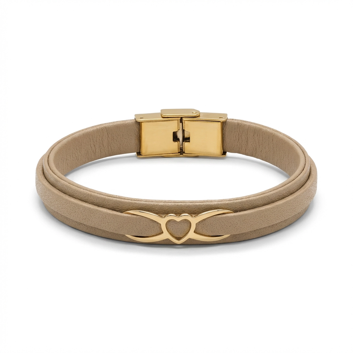 دستبند طلا و چرم 1099