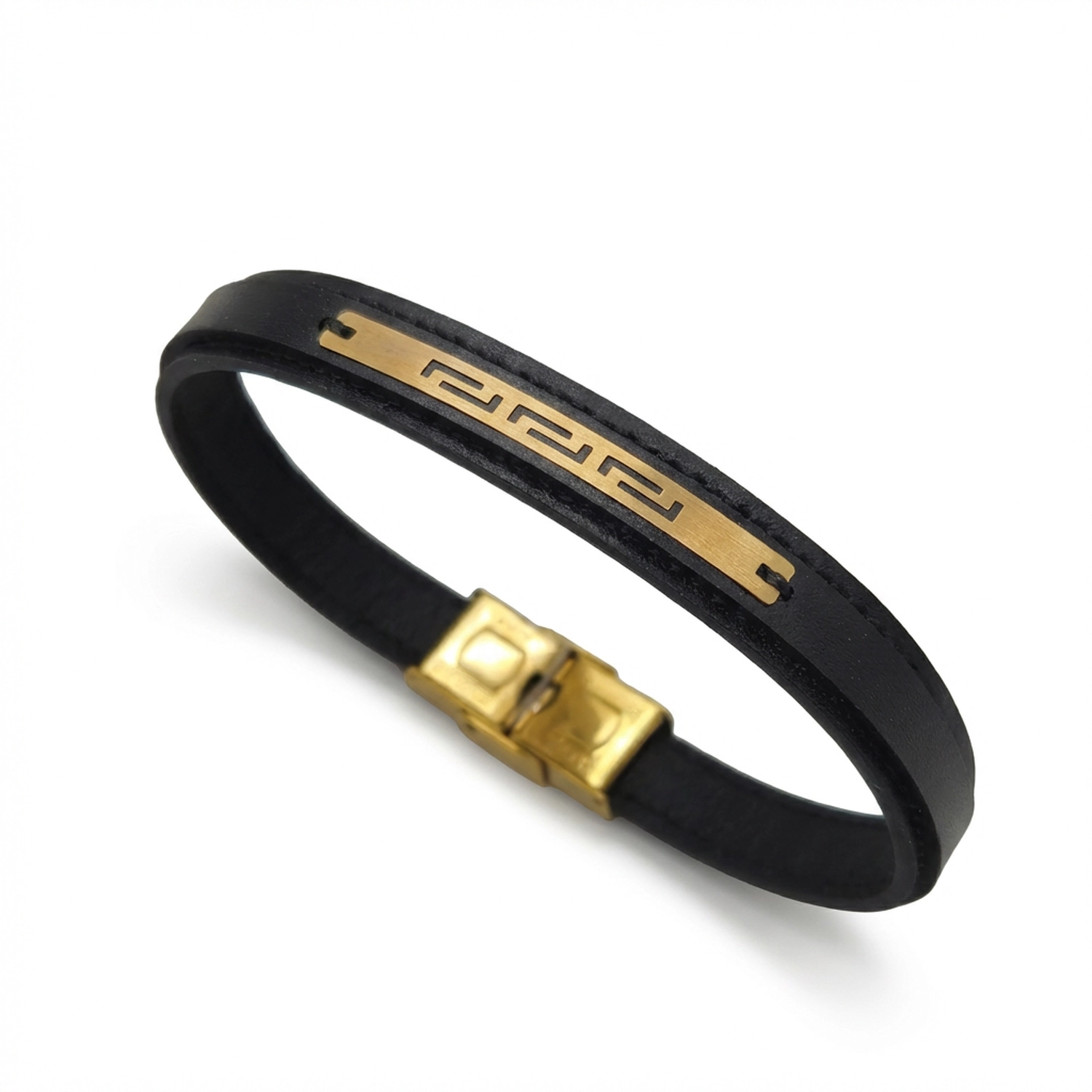 دستبند طلا و چرم 1144